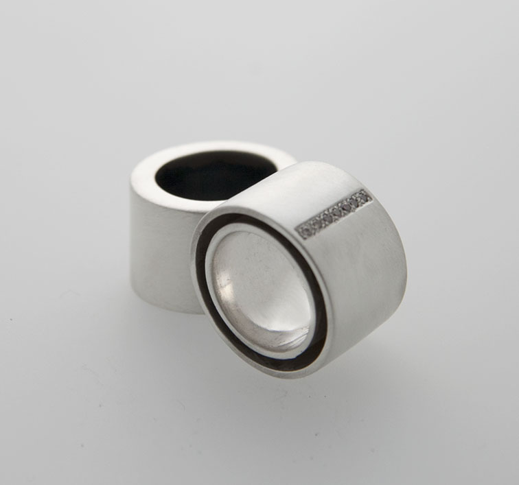TUBE DIMONDS anello ciondolo ring pendant